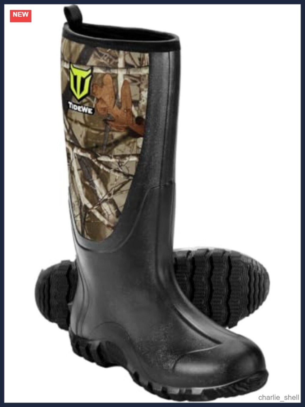 Waterproof Rubber Rain Boots with Steel Shank Neoprene Hunting Boots